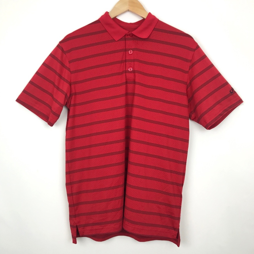 [3 for $15] Callaway Opti Dry Red Striped Polo Shirt Sz Small
